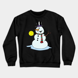 Funny Snowman Playing Water Polo Christmas Crewneck Sweatshirt